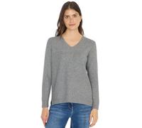 CECIL Kuscheliger V-Neck Pullover Sporty Grey Melange M
