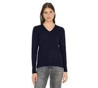 Cecil Damen Kuscheliger V-Neck Pullover in Blau, Gr: S