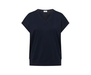 Cecil - Lässiges Basic T-Shirt mit V-Ausschnitt und überschnittenen Schultern blau - Gr. - L