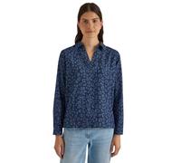 Klassische Bluse CECIL, Damen, Gr. XXL (46), blau (dunkelblau wash), Blusen Bluse, mit allover Print (53379425-XXL) dunkelblau wash