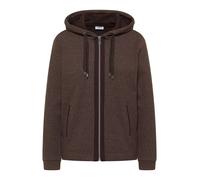 Kapuzensweatjacke CECIL, Damen, Gr. XXL (46), macchiato braun, Sweatware, Obermaterial: 80% Baumwolle, 15% Polyester, 5% Elasthan, unifarben, bequem hüftbedeckend, Rundhals, Bündchen, Sweatjacken, mit