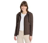 Kapuzensweatjacke CECIL, Damen, Gr. XXL (46), macchiato braun, Sweatware, Obermaterial: 80% Baumwolle, 15% Polyester, 5% Elasthan, unifarben, bequem hüftbedeckend, Rundhals, Bündchen, Sweatjacken, mit