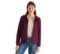 Cardigan CECIL, Herren, Gr. S (38), sweet grape rot, Web, 80% Baumwolle, 15% Polyester, 5% Elasthan, unifarben, comfort fit normal, ohne Ausschnitt, Bündchen, Strickjacken, mit Kapuze (97958237-S) swe