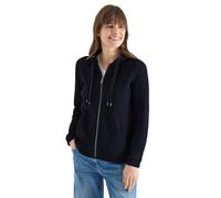 Sweatjacke CECIL, Damen, Gr. XL (44), universal blau, Sweatware, Obermaterial: 80% Baumwolle, 15% Polyester, 5% Elasthan, unifarben, regular fit normal, ohne Ausschnitt, Bündchen, Sweatjacken Sweatjac