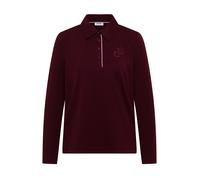 Langarmshirt CECIL, Damen, Gr. XXL (46), rot (rot wine), Web, 100% Baumwolle, unifarben, normal normal, hoch geschlossener Ausschnitt, abgesteppt, Shirts Langarmshirt, aus reiner Baumwolle (90792039-X