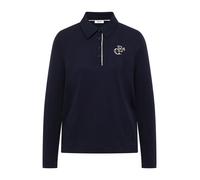 CECIL - Langarm Poloshirt mit Knöpfen urban dark blue - Gr. - L