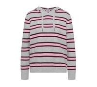 Cecil - Langarm Pullover mit Kapuze und Streifen light grey melange - Gr. - L