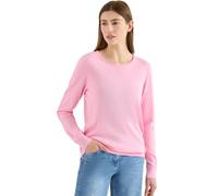 Cecil Damen Langarm Pullover mit Rippdetail in Rosa, Gr: XL