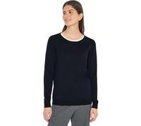 Cecil Langarm Pullover mit Rippdetail universal Blue XXL