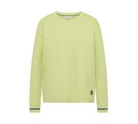 CECIL - Langarm Shirt mit Rundhals und Streifendetail citrin green - Gr. - XL