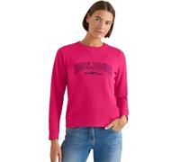 Sweatshirt CECIL, Damen, Gr. XL (44), beetroot pink, Web, 100% Baumwolle, bedruckt, comfort fit, Rundhals, Rippbündchen, Sweatshirts Sweatshirt, aus reiner Baumwolle (16176265-XL) beetroot pink