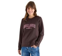 Cecil Sweatshirt Langarm mit Stickerei 100% Baumwolle Rundhals Rippbündchen Damen XXL macchiato braun
