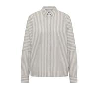Cecil Langarmbluse Damen V-Ausschnitt 100% Baumwolle unifarben Gr. L (42) urban taupe
