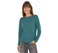 Cecil Langarmshirt Dark sea Green Melange XS