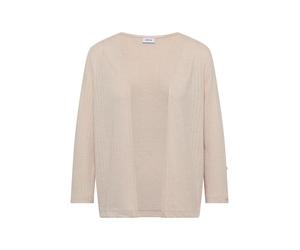 Cecil - Leichte Strickjacke mit 3/4-Ärmeln und Rippstruktur beige - Gr. - L