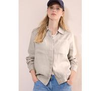 Langarmbluse CECIL, Damen, Gr. XXL (46), pumice beige, Web, 100% Leinen, unifarben, casual, normal normal, V-Ausschnitt, Langarm Bündchen, Blusen, mit Elastiksaum (31078843-XXL) pumice beige