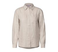 Hemdbluse CECIL, Damen, Gr. XXL (46), pumice beige, Web, Obermaterial: 100% Leinen, unifarben, casual, lässig geschnitten Po-bedeckend, Rundhals, Langarm 1-Knopf-Manschette, Blusen, aus Leinen (463432