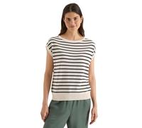 Pullunder CECIL, Damen, Gr. XXL (46), palm breeze grün, Web, 53% Baumwolle, 37% Viskose, 10% Nylon, gestreift, comfort fit normal, Rundhals, Rippbündchen, Pullover Pullunder, im Streifendesign (766643