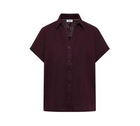 Kurzarmbluse CECIL, Damen, Gr. S (38), rich burgundy, Web, Obermaterial: 100% Leinen, figurumspielend hüftlang, Blusen, Reines Leinen (42829410-S) rich burgundy