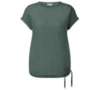 Cecil - Leinenmix Bluse mit Knoten grün - Gr. - S