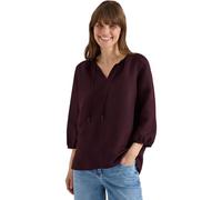 Shirtbluse CECIL, Damen, Gr. M (40), rich burgundy, Web, 55% Leinen, 45% Viskose, unifarben, klassisch normal, Rundhals, Bündchen, Blusen, mit Leinenanteil (95834004-M) rich burgundy