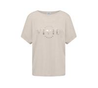 Cecil - Locker geschnittenes T-Shirt mit Frontprint beige - Gr. - S