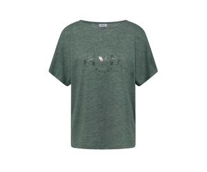 Cecil - Locker geschnittenes T-Shirt mit Frontprint grün - Gr. - M