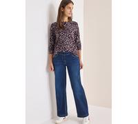 Cecil Longsleeve – kuscheliges Print-Shirt – Braun – Größe S