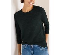 CECIL Damen 3015484 Strukturpullover, Ink Green Heather Melange, M