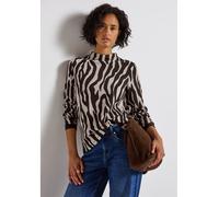 Shirt mit Zebra Print Blau 36