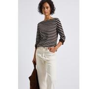 Gestreiftes Basic Shirt Blau 36