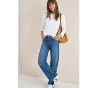 Cecil Damen Basic U-Boot Shirt in Weiß, Gr: XXL