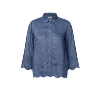 CECIL - Lyocellbluse mit Stickerei blau - Gr. - S