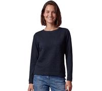 Langarmshirt CECIL, Damen, Gr. S (38), blau (urban dunkelblau), Web, Oberstoff: 74% Baumwolle, 22% Polyester, 4% Elasthan. Oberstoff 2: 47% Baumwolle, 47% Modal, 6% Elasthan, unifarben, comfort fit no