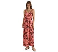 Maxikleid CECIL, Damen, Gr. XL (44), US-Größen, rosa (coral), Stoff, Obermaterial: 100% Viskose. Unterkleid: 100% Viskose, gemustert, normal lang, V-Ausschnitt, abgesteppt, Kleider Maxikleid, aus Visk
