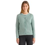 Cecil Cardigan Melange Damen XXL (46) Grobstrick Rundhals 58% Baumwolle – jewel grün melange