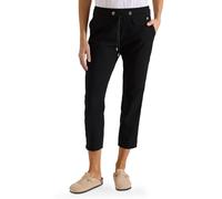 Stoffhose CECIL, Damen, Gr. S, Länge 26, schwarz, Web, 66% Baumwolle, 30% Polyester, 4% Elasthan, unifarben, comfort fit normal, Hosen Stoffhose, Joggstyle (41290821-S) schwarz