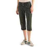 Cecil Damenhose Mid Waist Casual Fit mit Turn Up Grün Größe 32