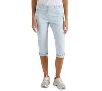 Cecil Damen Mid Waist Casual Fit Hose mit Turn Up in Blau, Gr: 27