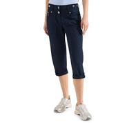 3/4-Hose CECIL "Style YorkStyle NewYork", Damen, Gr. 26, N-Gr, blau (universal blau), Web, Obermaterial: 98% Baumwolle, 2% Elasthan, unifarben, regular fit 3/4-Länge, Hosen, im Five-Pocket Style (5748
