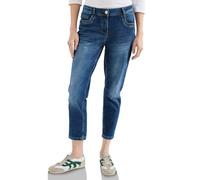 Comfort-fit-Jeans CECIL, Herren, Gr. 34, Länge 26, mid blau used wash, Jeans, 78% Baumwolle, 20% Polyester, 2% Elasthan, unifarben, kniebedeckend, Jeans, Middle Waist (54957110-34) mid blau used wash