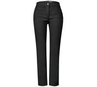 Stoffhose CECIL, Damen, Gr. 25, Länge 30, schwarz, Stoff, 76% Viskose, 21% Nylon, 3% Elasthan, unifarben, slim fit lang, Hosen Stoffhose, Middle Waist (79026848-25) schwarz