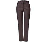 Stoffhose CECIL, Damen, Gr. 34, Länge 30, braun (truffle braun), Stoff, 76% Viskose, 21% Nylon, 3% Elasthan, unifarben, slim fit lang, Hosen Stoffhose, Middle Waist (74092612-34) truffle braun