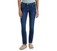 Cecil Mid Waist Straight Leg Jeans im Casual Fit mid Blue Used wash 26