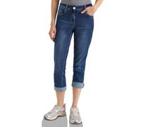 Cecil Damen Mid Waist Straight Leg Jeans im Casual Fit in Blau, Gr: 34