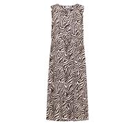 CECIL - Midikleid mit V-Neck und Zebraprint brown cacao - Gr. - XS