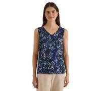 Top mit Rounded V-Neck und Print