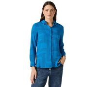 Langarmbluse CECIL Gr. XL (44), blau (dynamic aqua blau), Damen, Web, 100% Baumwolle, gemustert, Blusen, mit Knopfleiste (13115863-XL) dynamic aqua blau