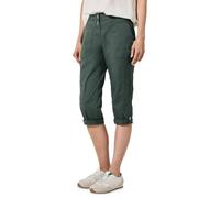 Caprihose CECIL "Style New York", Damen, Gr. 32, N-Gr, balmy khaki, Web, Obermaterial: 98% Baumwolle, 2% Elasthan, unifarben, casual, normal kniebedeckend, Hosen, mit Knopfdetails am Bund (68677164-32