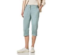 Caprihose CECIL "Style New York", Damen, Gr. 33, N-Gr, cool salvia grün, Web, Obermaterial: 98% Baumwolle, 2% Elasthan, unifarben, casual, normal kniebedeckend, Hosen, Sommerhose mit Knopfdetails am B